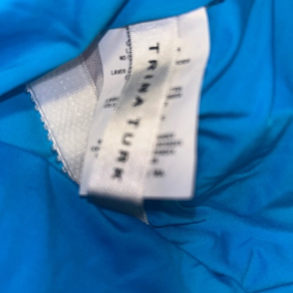 Trina Turk Red and Pink One Piece Swimsuit with Ruffle Sleeves - Picture 4 of 4